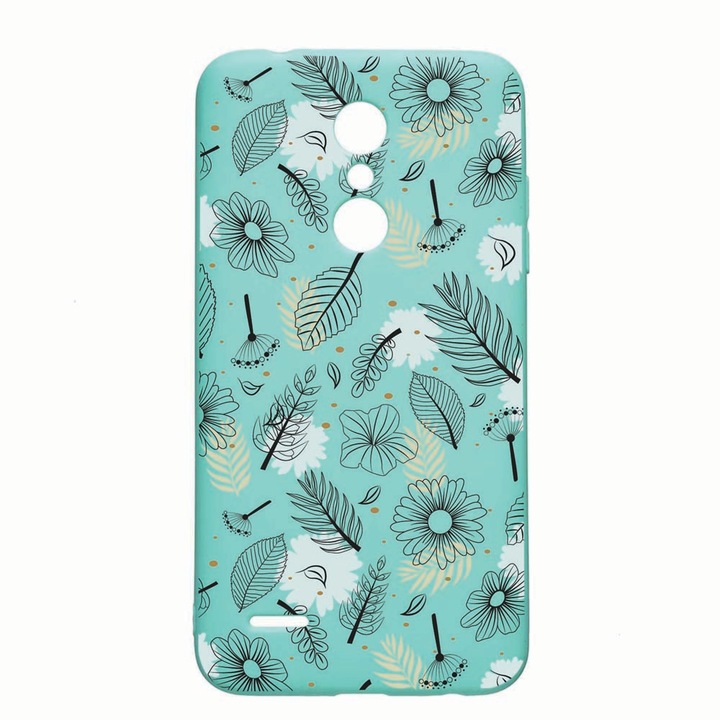 LG K11 / K11 Plus / K10 2018 Цветя Устойчив на износване противоплъзгащ премиум силиконов калъф Mint M81