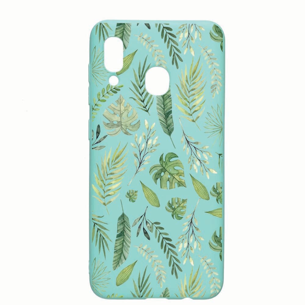 Husa Samsung Galaxy A30 / Galaxy A20, Feathers, rezistenta la uzura, anti-alunecare, din silicon Premium, Mint, M77