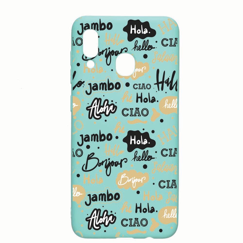 Husa Samsung Galaxy A30 / Galaxy A20, Hello, rezistenta la uzura, anti-alunecare, din silicon Premium, Mint, M78