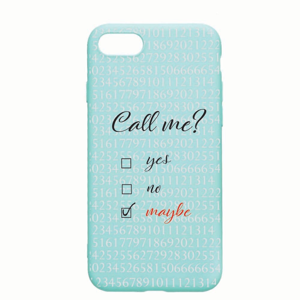 Husa Apple iPhone SE 2 / iPhone 7 / iPhone 8, Call Me, rezistenta la uzura, anti-alunecare, din silicon Premium, Mint, M149