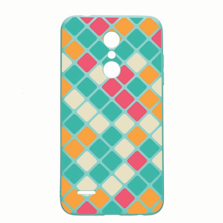 LG K11 / K11 Plus / K10 2018 Mosaic, устойчив на износване, противоплъзгащ премиум силиконов калъф Mint M123