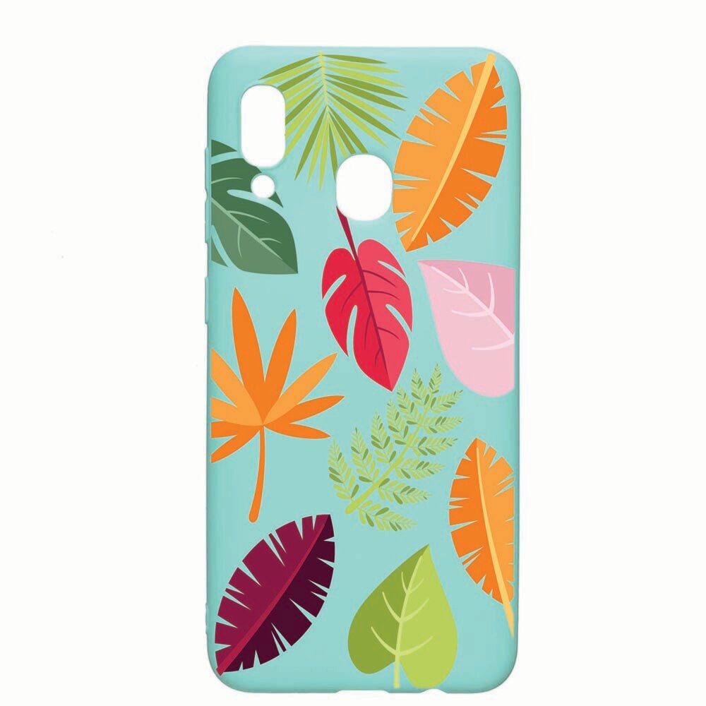 Husa Samsung Galaxy A30 / Galaxy A20, Feathers, rezistenta la uzura, anti-alunecare, din silicon Premium, Mint, M151