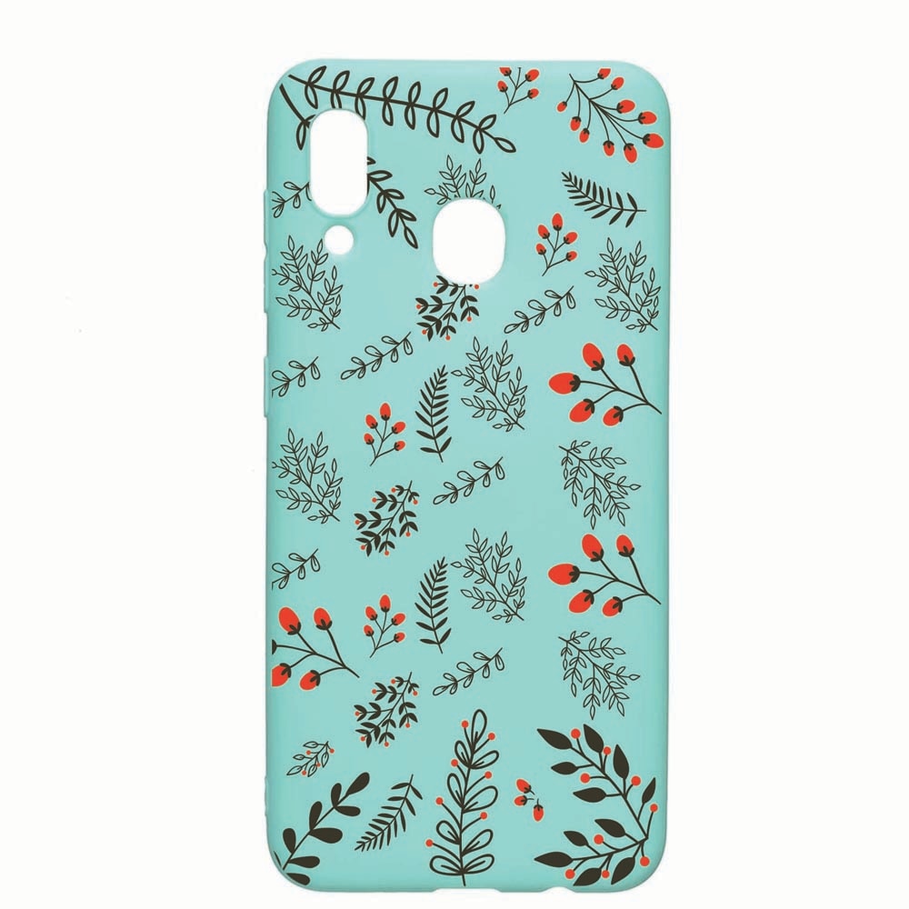 Husa Samsung Galaxy A30 / Galaxy A20, Berry, rezistenta la uzura, anti-alunecare, din silicon Premium, Mint, M153