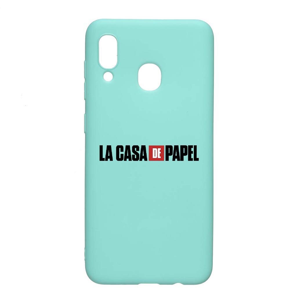 Husa Samsung Galaxy A30 / Galaxy A20, La Casa De Papel, rezistenta la uzura, anti-alunecare, din silicon Premium, Mint, M292