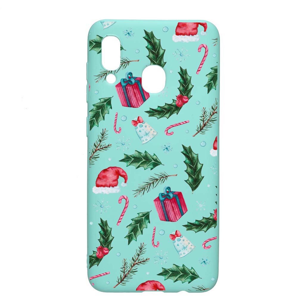 Husa Samsung Galaxy A30 / Galaxy A20, Xmas, rezistenta la uzura, anti-alunecare, din silicon Premium, Mint, M314