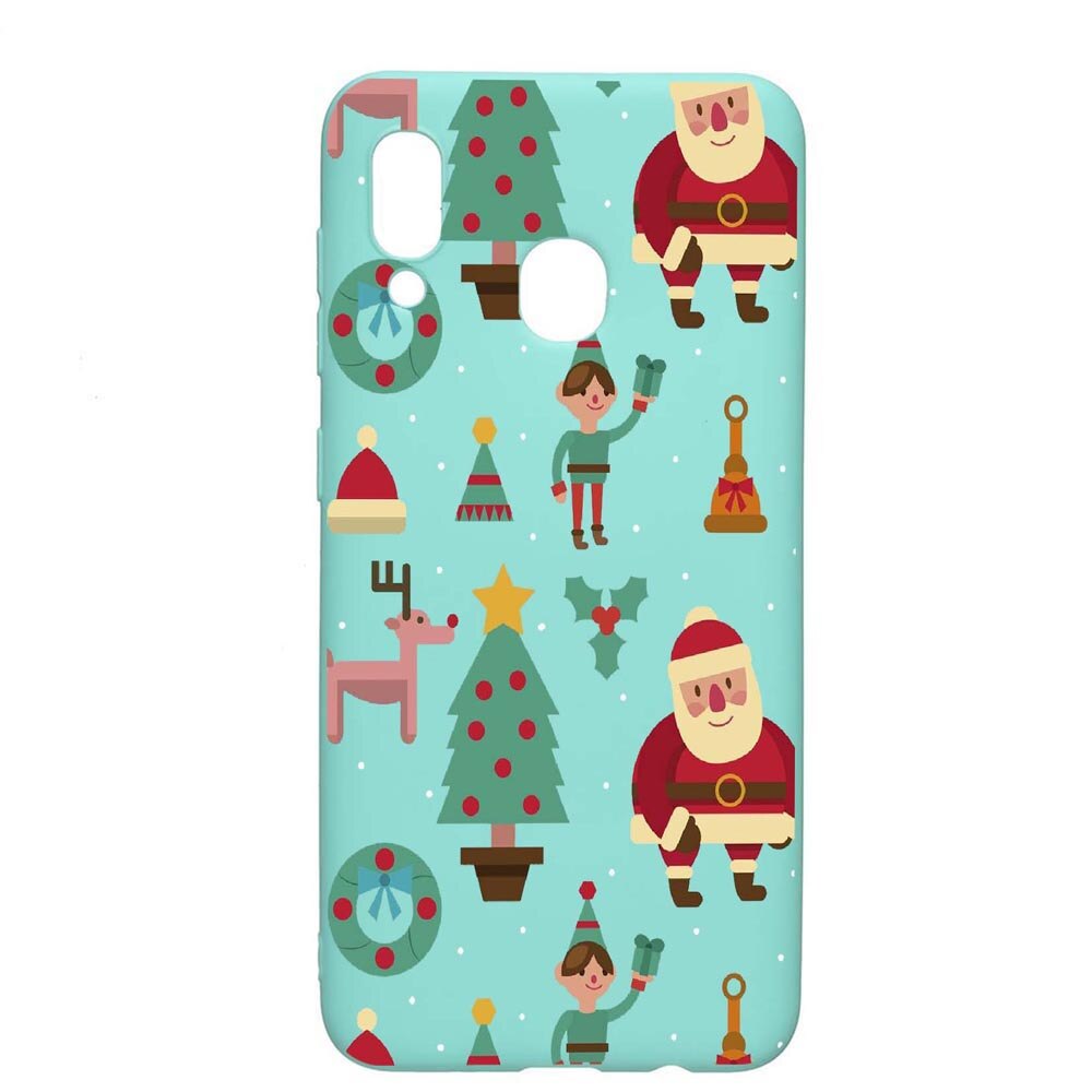 Husa Samsung Galaxy A30 / Galaxy A20, Xmas, rezistenta la uzura, anti-alunecare, din silicon Premium, Mint, M320