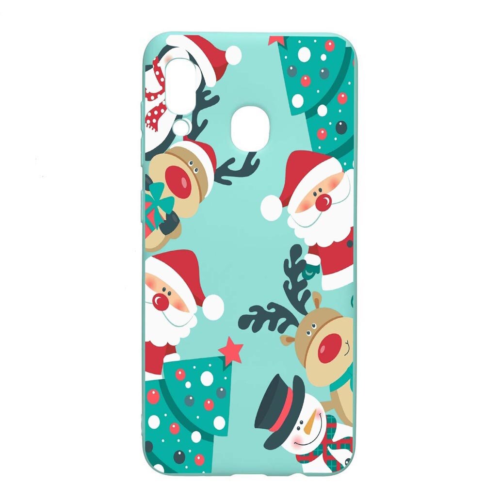 Husa Samsung Galaxy A30 / Galaxy A20, Xmas, rezistenta la uzura, anti-alunecare, din silicon Premium, Mint, M338