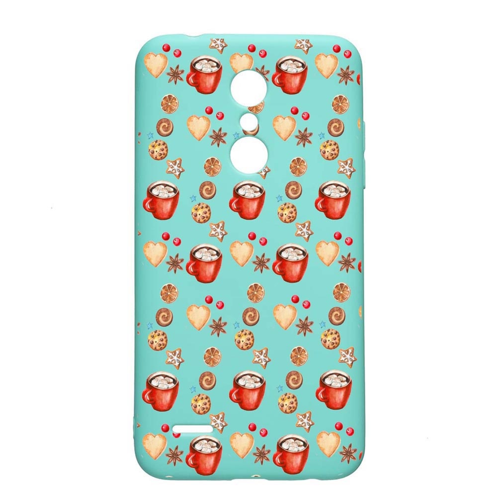 Husa LG K11 / K11 Plus / K10 2018, Xmas Coffee, rezistenta la uzura, anti-alunecare, din silicon Premium, Mint, M343
