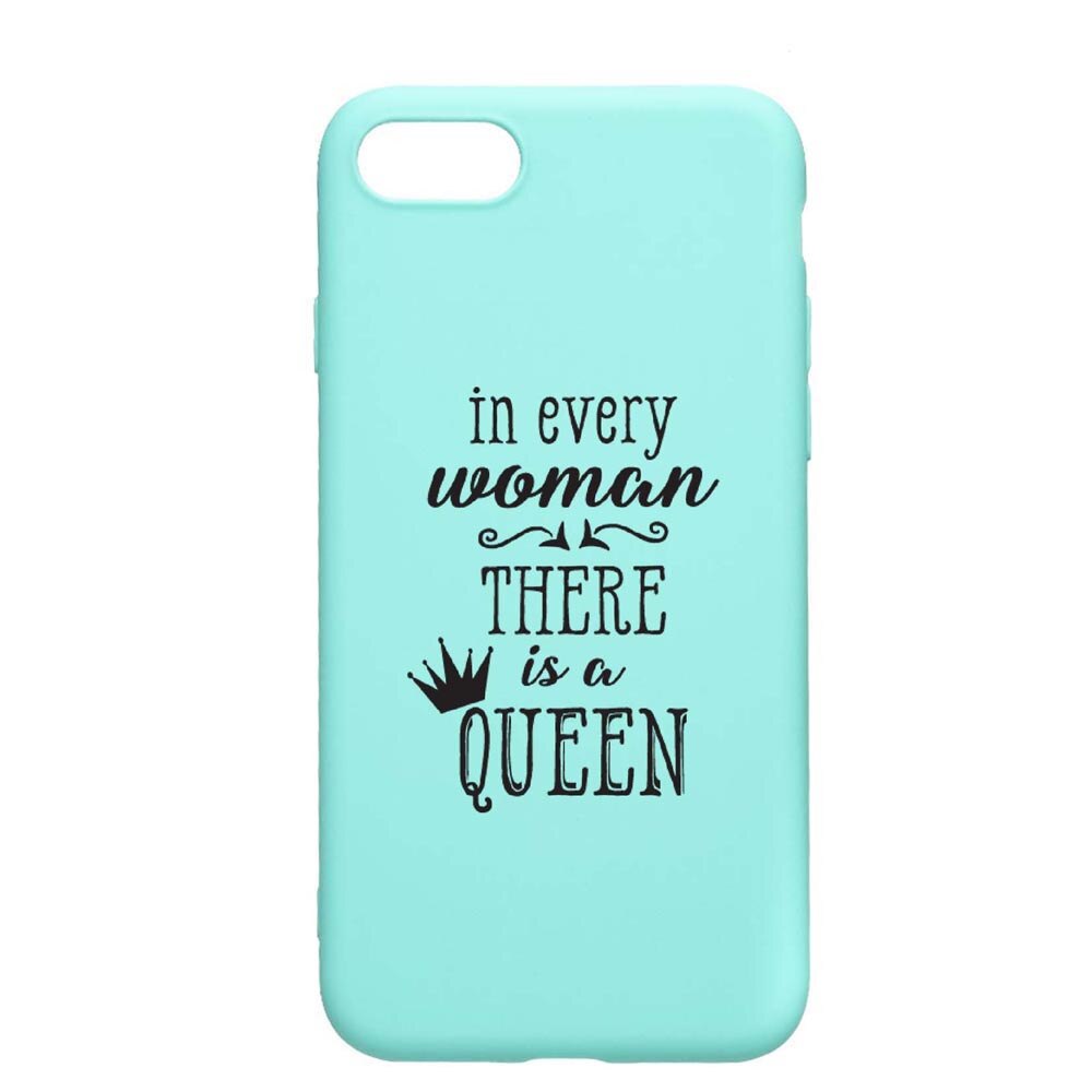Husa Apple iPhone SE 2 / iPhone 7 / iPhone 8, Woman, Queen, rezistenta la uzura, anti-alunecare, din silicon Premium, Mint, M227