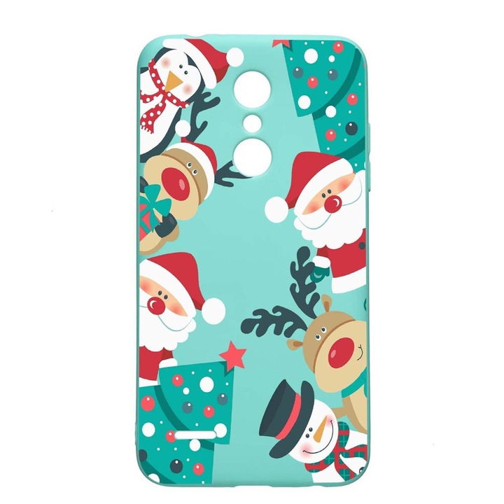 LG K11 / K11 Plus / K10 2018 Xmas Устойчив на износване противоплъзгащ премиум силиконов калъф Mint M338