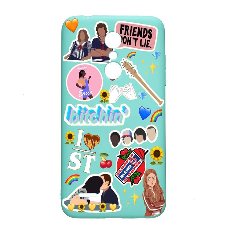 LG K11 / K11 Plus / K10 2018 Stranger Things Устойчив на износване противоплъзгащ премиум силиконов калъф Mint M376