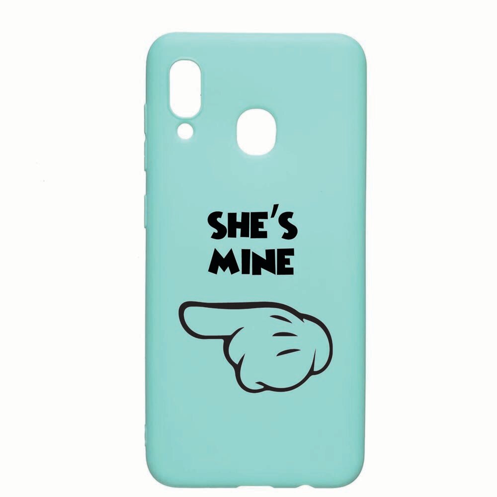 Husa Samsung Galaxy A30 / Galaxy A20, She's Mine, rezistenta la uzura, anti-alunecare, din silicon Premium, Mint, M106