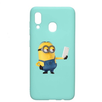 Husa Samsung Galaxy A30 / Galaxy A20, Minion Selfie, rezistenta la uzura, anti-alunecare, din silicon Premium, Mint, M211 Husa Samsung Galaxy A30 / Galaxy A20, Minion Selfie, rezistenta la uzura, anti-alunecare, din silicon Premium, Mint, M211