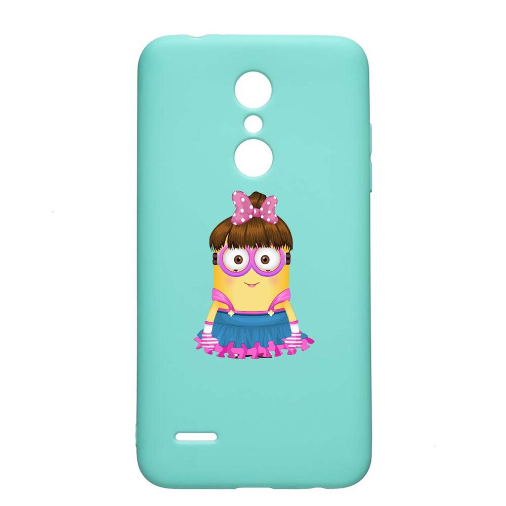 Husa LG K11 / K11 Plus / K10 2018, Minion Girl, rezistenta la uzura, anti-alunecare, din silicon Premium, Mint, M208