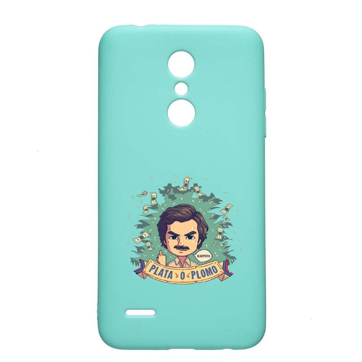 Husa LG K11 / K11 Plus / K10 2018, Narcos Pablo Escobar, rezistenta la uzura, anti-alunecare, din silicon Premium, Mint, M447