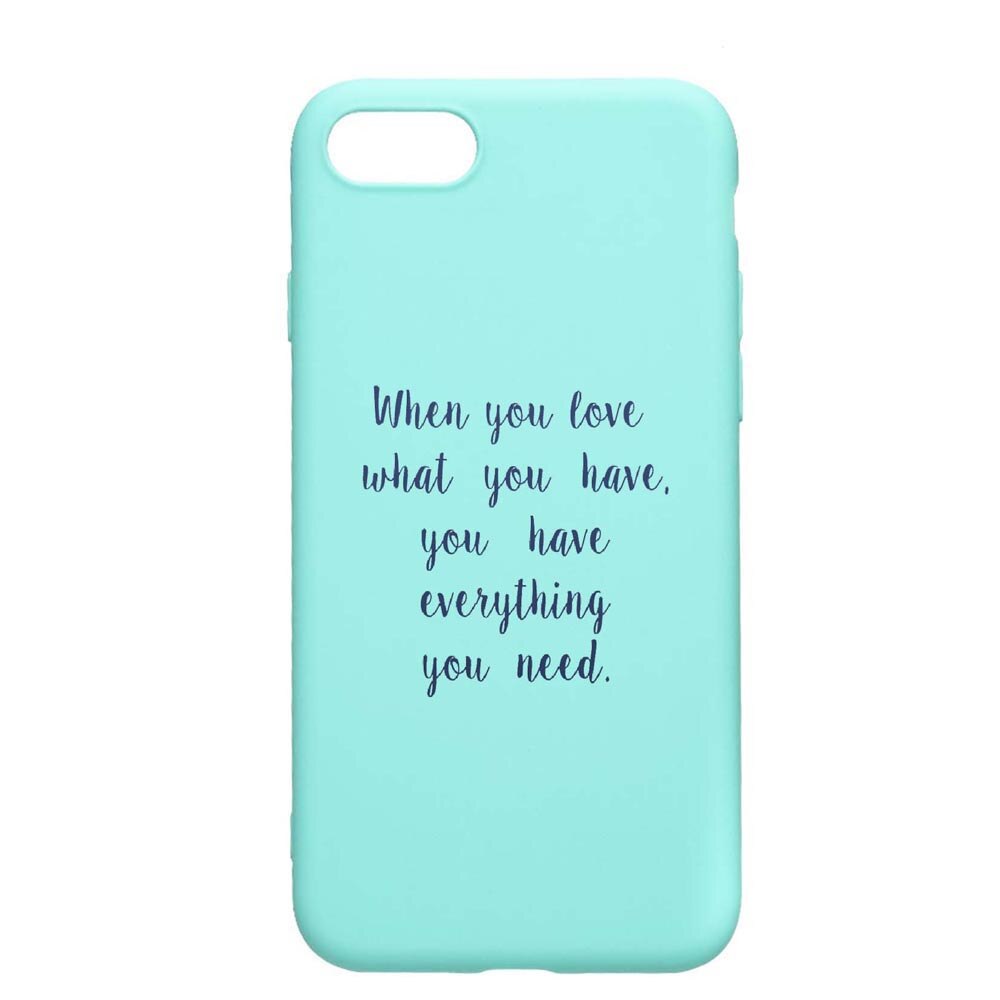 Husa Apple iPhone SE 2 / iPhone 7 / iPhone 8, Love, rezistenta la uzura, anti-alunecare, din silicon Premium, Mint, M476