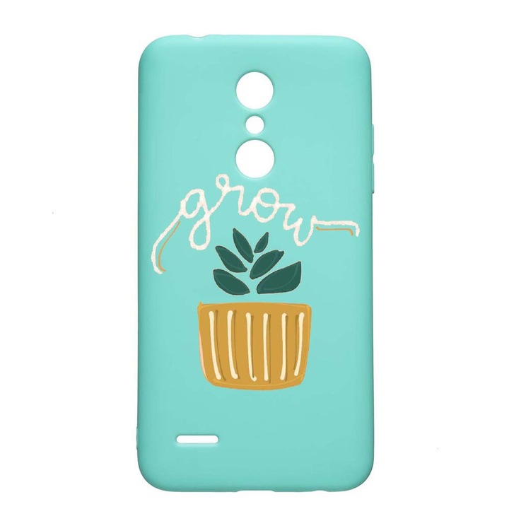 LG K11 / K11 Plus / K10 2018, Grow, устойчив на износване, противоплъзгащ се, премиум силиконов калъф, мента, M490