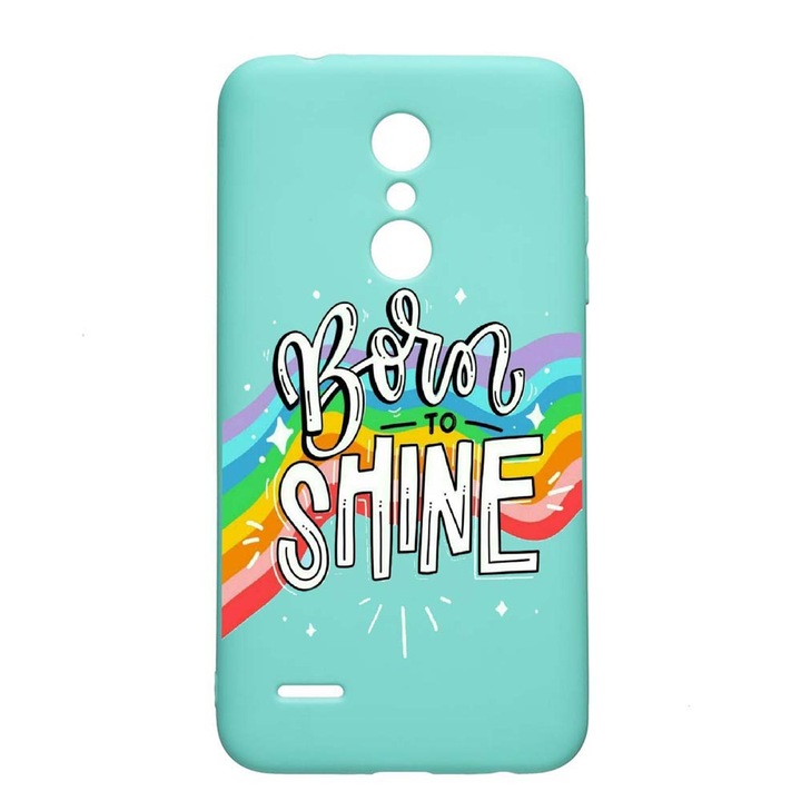 LG K11 / K11 Plus / K10 2018, роден да блести, устойчив на износване, противоплъзгащ се, премиум силиконов калъф, мента, M489