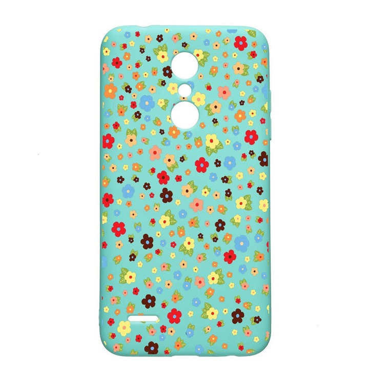 LG K11 / K11 Plus / K10 2018 Happy Flowers Устойчив на износване противоплъзгащ премиум силиконов калъф Mint M501