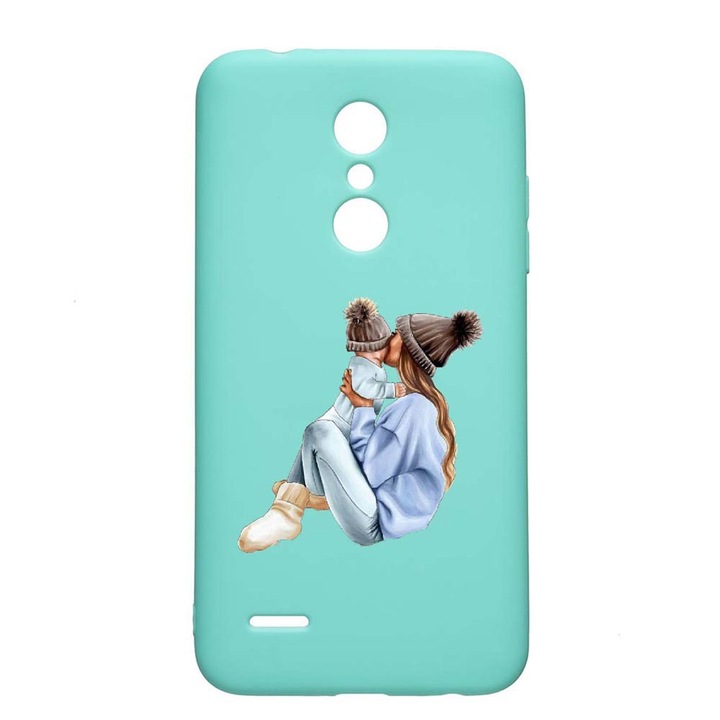 LG K11 / K11 Plus / K10 2018 Момиче Мама Устойчив на износване противоплъзгащ премиум силиконов калъф Mint M562