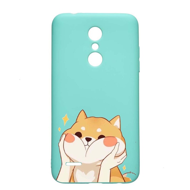 LG K11 / K11 Plus / K10 2018, Sweet Cat, устойчив на износване, противоплъзгащ се, премиум силиконов калъф, мента, M596