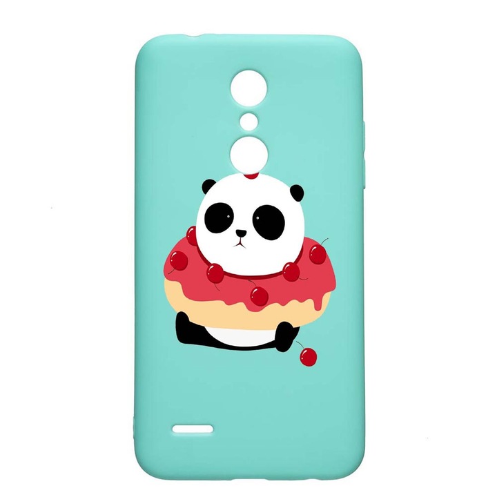 LG K11 / K11 Plus / K10 2018, Sweet Panda, устойчив на износване, противоплъзгащ се, премиум силиконов калъф, мента, M585