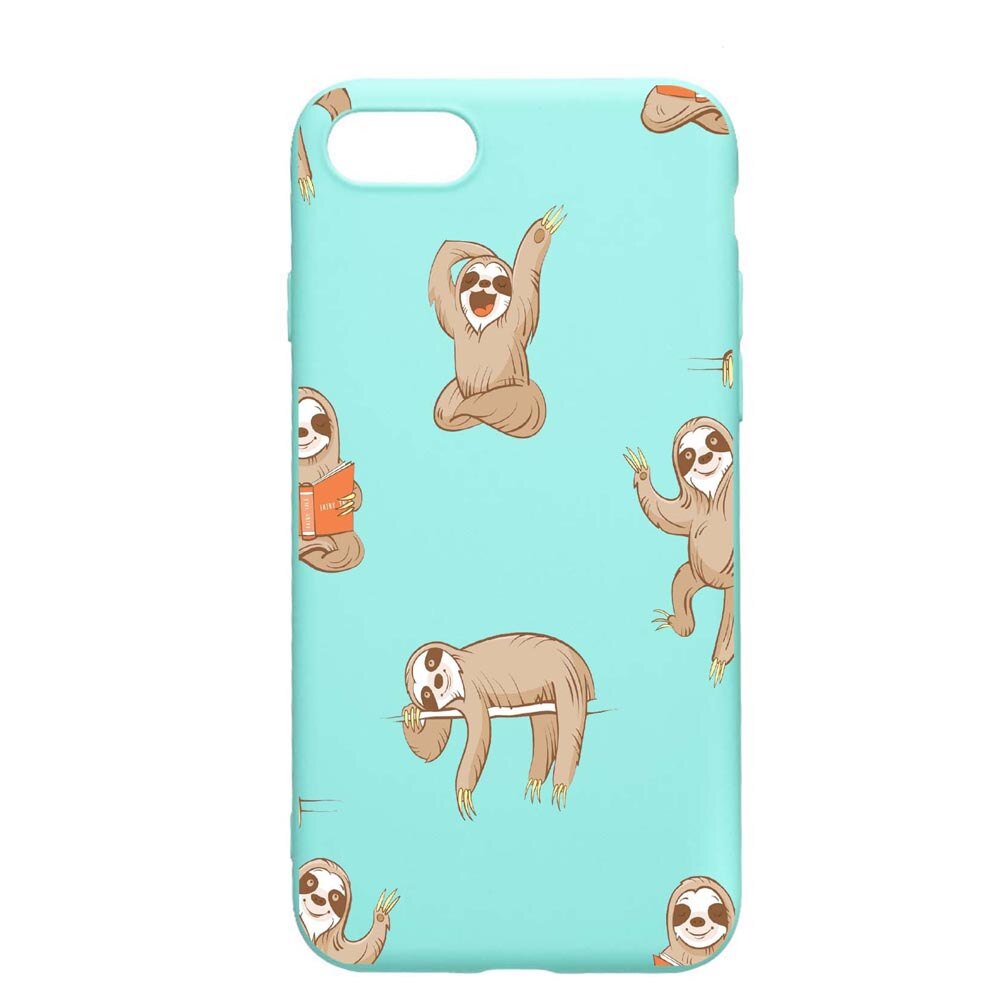 Husa Apple iPhone SE 2 / iPhone 7 / iPhone 8, Keep Calm - be lazy, rezistenta la uzura, anti-alunecare, din silicon Premium, Mint, M598