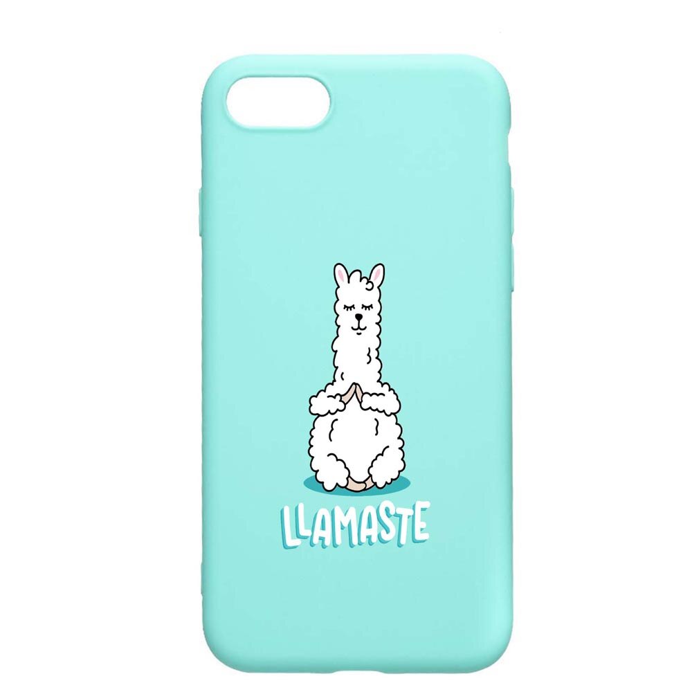 Husa Apple iPhone SE 2 / iPhone 7 / iPhone 8, Llamaste, rezistenta la uzura, anti-alunecare, din silicon Premium, Mint, M590