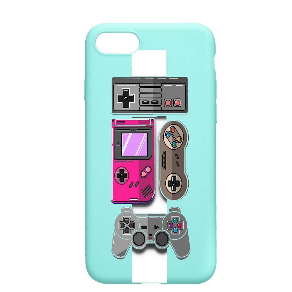 Husa Apple iPhone SE 2 / iPhone 7 / iPhone 8, Gamer - Xbox - Nintendo, rezistenta la uzura, anti-alunecare, din silicon Premium, Mint, M670