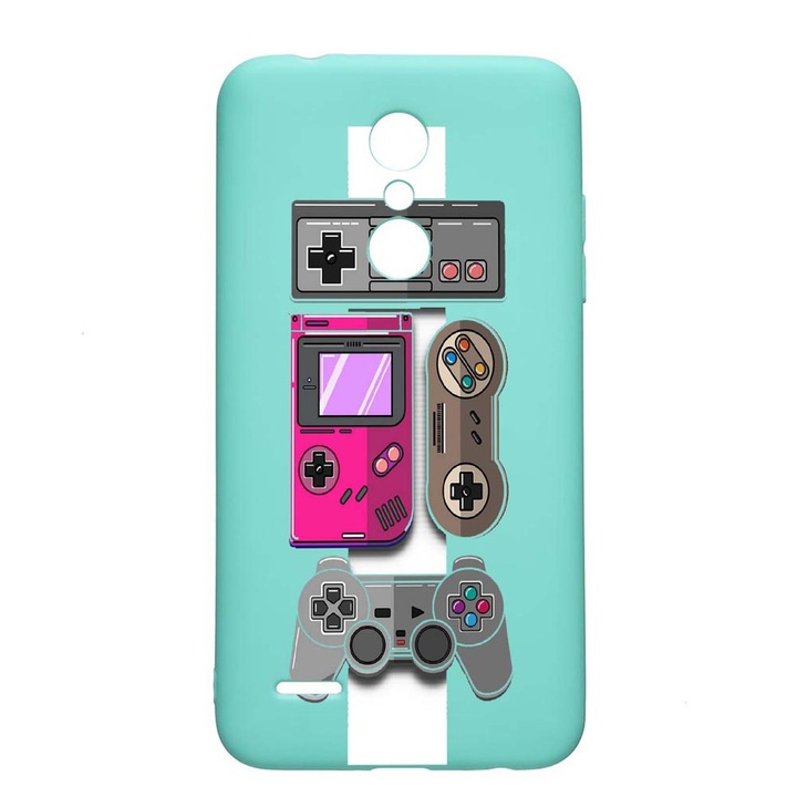Калъф за LG K11 / K11 Plus / K10 2018, Gamer - Xbox - Nintendo, износоустойчив, противоплъзгащ, премиум силикон, Mint, M670