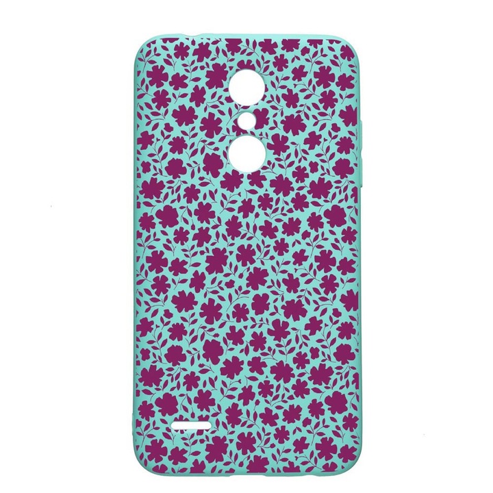 LG K11 / K11 Plus / K10 2018 Устойчив на износване противоплъзгащ силиконов калъф с шарка на цветя Mint M627