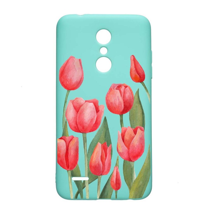 Калъф за LG K11 / K11 Plus / K10 2018, Червени рози, Устойчив на износване, Противоплъзгащ се, Премиум силикон, Мента, M633