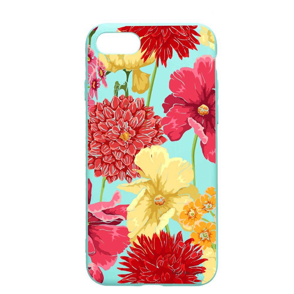 Husa Apple iPhone SE 2 / iPhone 7 / iPhone 8, Flowers Red Galben, rezistenta la uzura, anti-alunecare, din silicon Premium, Mint, M634