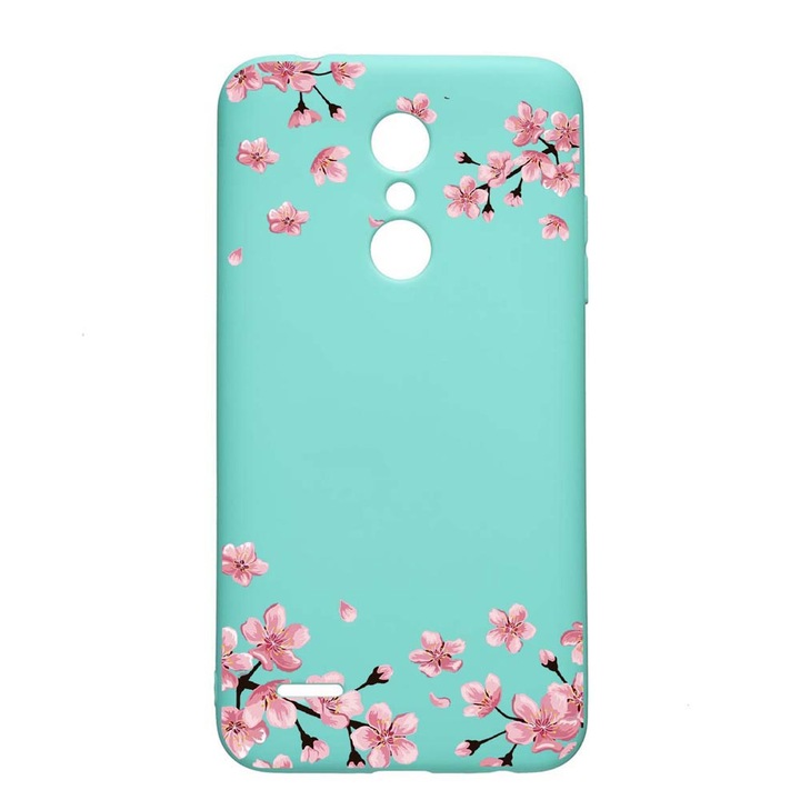 Калъф LG K11 / K11 Plus / K10 2018, Цветя - Пастелни цветове, износоустойчив, противоплъзгащ, премиум силикон, мента, M694