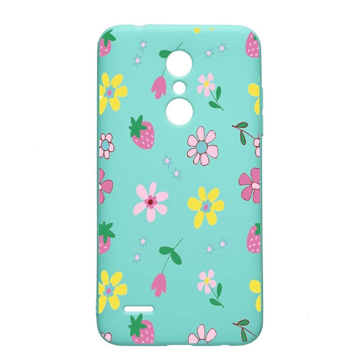 LG K11 / K11 Plus / K10 2018 Цветя, устойчив на износване и противоплъзгащ премиум силиконов калъф Mint M687