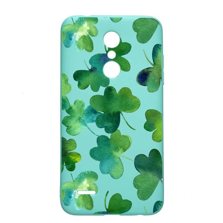 LG K11 / K11 Plus / K10 2018 Green Leaf Устойчив на износване противоплъзгащ премиум силиконов калъф Mint M697