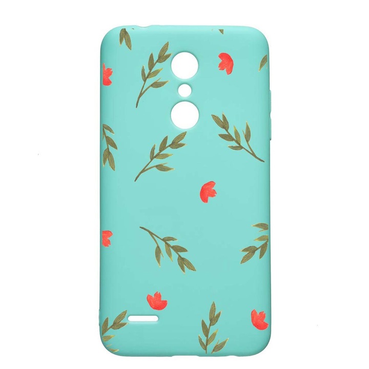 LG K11 / K11 Plus / K10 2018 Цветя Устойчив на износване противоплъзгащ премиум силиконов калъф Mint M516