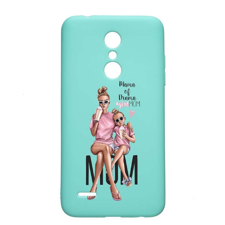 LG K11 / K11 Plus / K10 2018 Момиче Мама Износоустойчив противоплъзгащ силиконов калъф Mint M558