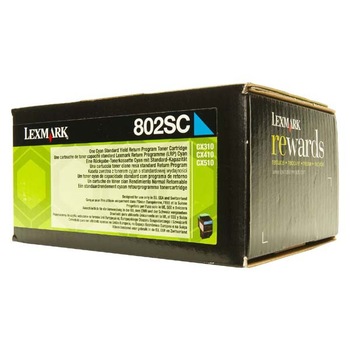 Toner Lexmark 80C2SC0, Azur Toner Lexmark 80C2SC0, Azur