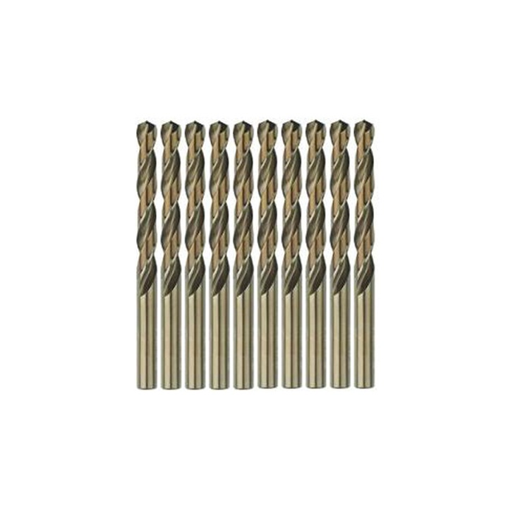 Set 10 burghie metal, HSS-CO, 7x69x109 mm, tija cilindrica