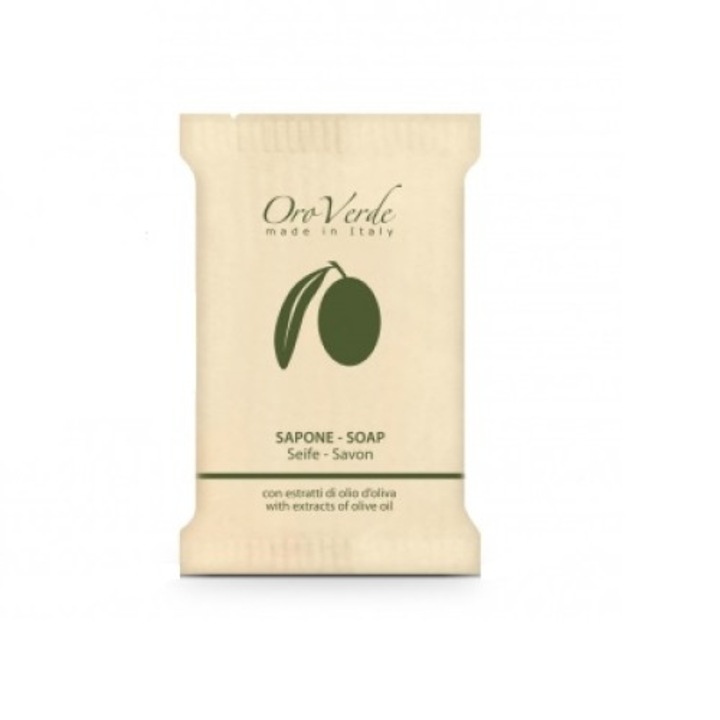 Комплект от 500 броя хотелски сапун GREEN GOLD, 12 гр., със зехтин