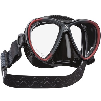 Masca Scubapro - SYNERGY TWIN CS Black, Rosu Masca Scubapro - SYNERGY TWIN CS Black, Rosu