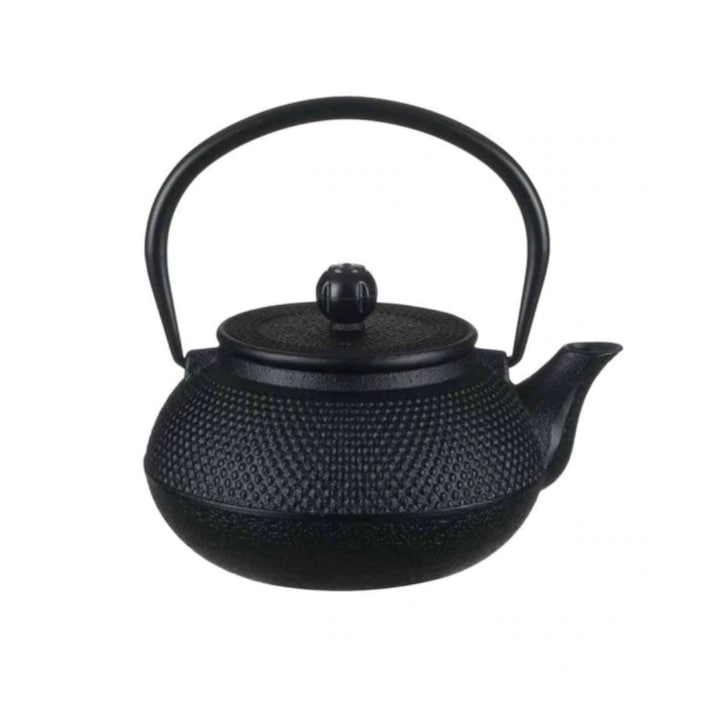 Ceainic rezistent la foc din fonta cu infuzor, negru, 600 ml, ABC Store