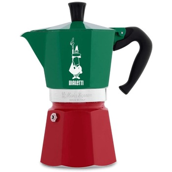 Espressor pentru aragaz Bialetti Moka Express Italia, 6 cesti, 270 ml, Rosu/Verde Espressor pentru aragaz Bialetti Moka Express Italia, 6 cesti, 270 ml, Rosu/Verde
