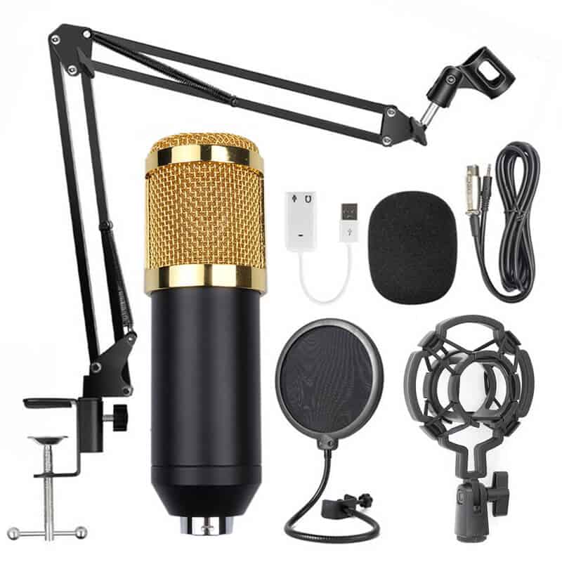 Accidentally Warlike Operation possible Microfon Profesional de Studio Condenser Edman BM800 cu stand inclus pentru  Inregistrare Vocala, Streaming, Gaming, Karaoke, Gold - eMAG.ro