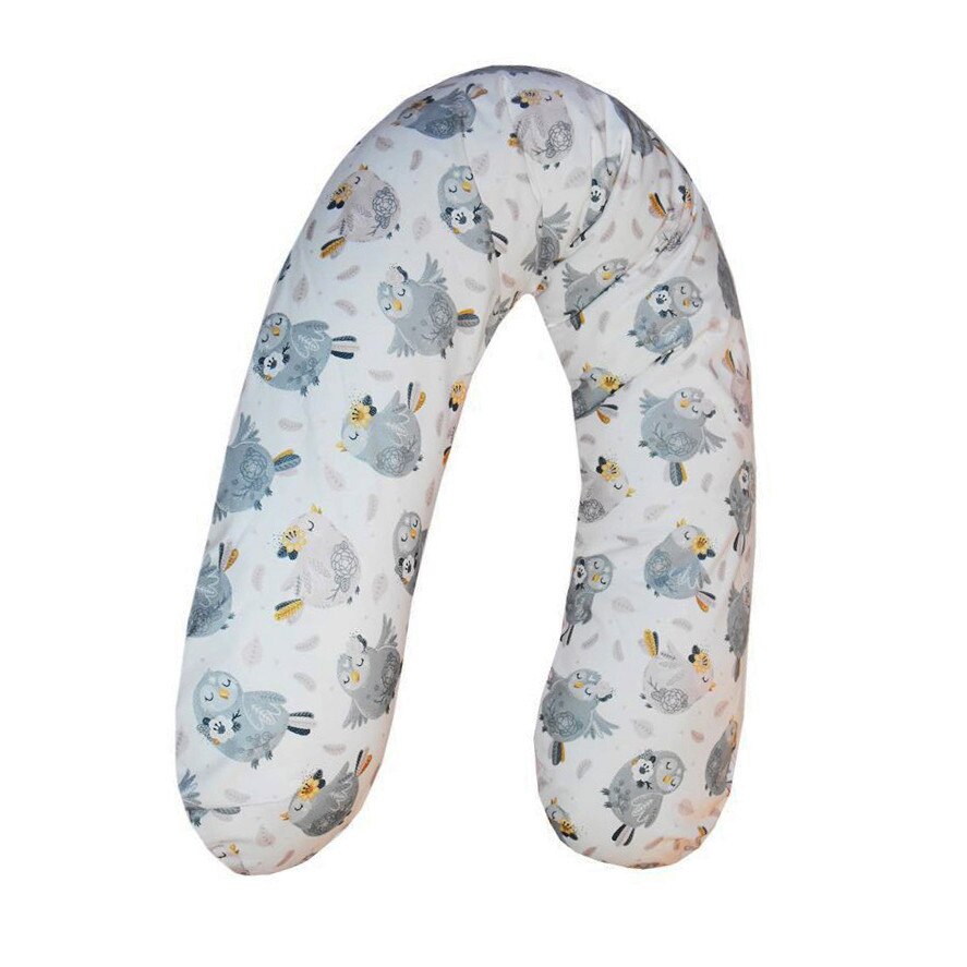 Perna de alaptat cu husa bumbac si umplutura fibre de silicon Eko 180cm Puisor