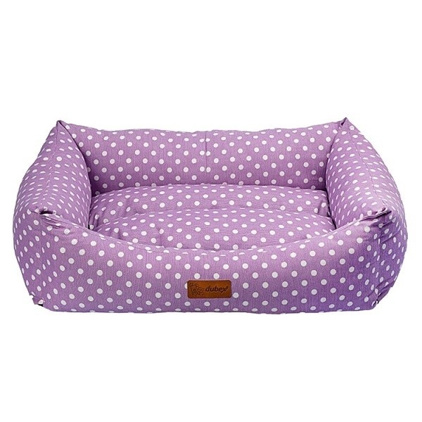 Culcus pentru caini si pisici 4Dog Deluxe Makaron M, Roz, 64x44x22 cm