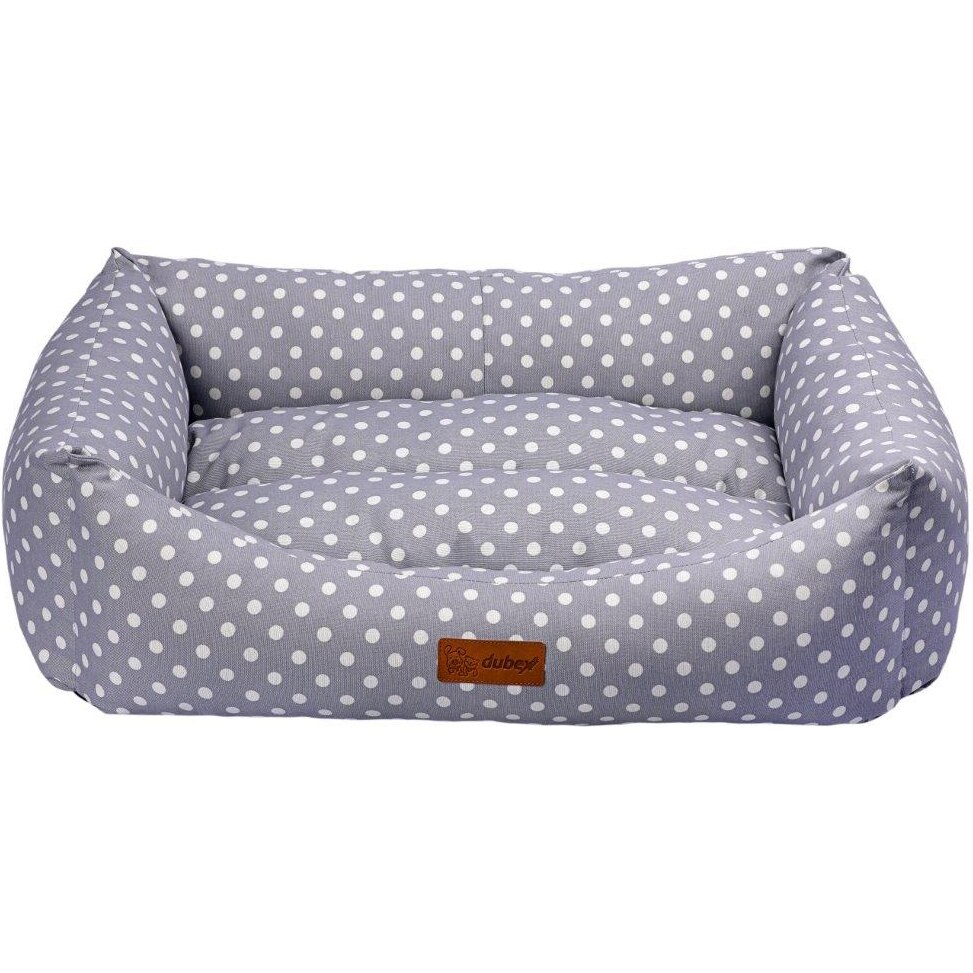 Culcus pentru caini si pisici 4Dog Deluxe Makaron L, Gri, 78x60x22 cm
