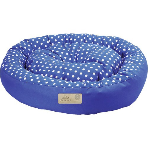 Culcus pentru caini si pisici 4Dog Deluxe Rotund Tarte S, Albastru, 65x15 cm