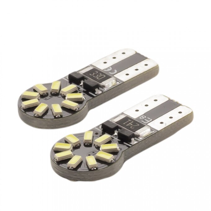 Set 2 becuri led pentru iluminat interior/portbagaj, Tensiune 12V, Putere 3W, CULOARE ALB
